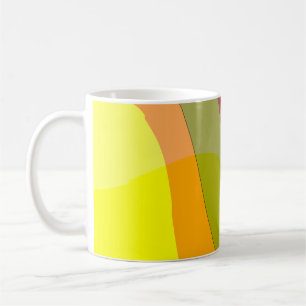 Primärfarben Abstrakt 1212i - Gelbblau Kaffeetasse