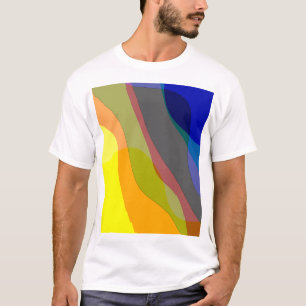 Primärfarben Abstrakt 1212i - Gelbblau T-Shirt