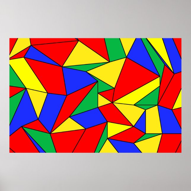 Primärfarben "Cremes" extra große Druckfarben Poster (Vorne)