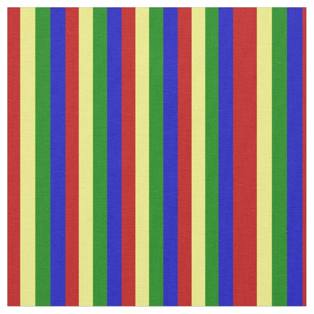 Primärfarben - dünne Streifen FABRIC Stoff (Nahaufnahme)