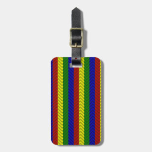Primärfarben Herringbone Gepäckanhänger
