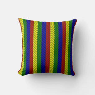 Primärfarben Herringbone-Sq-wirbelkissen Kissen