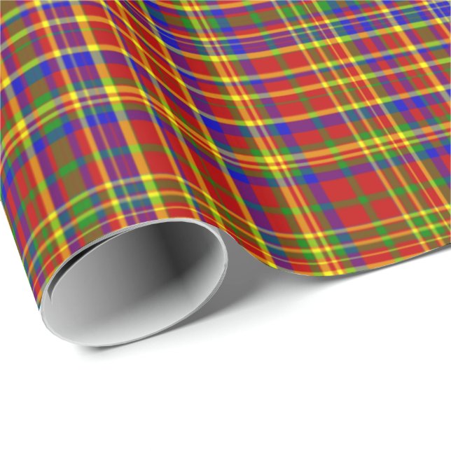 Primärfarben-KARIERT 03-Geschenkpapier Geschenkpapier (Rolleneckpunkt)