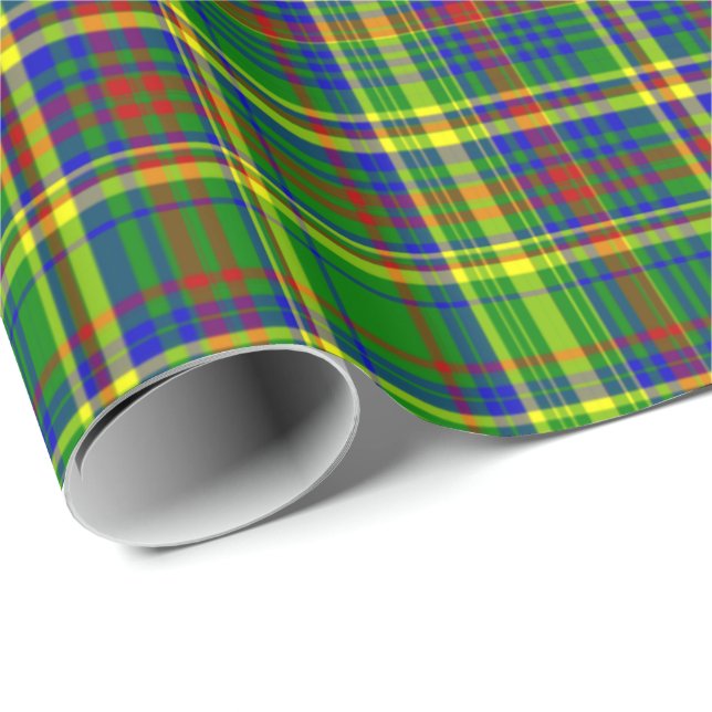 Primärfarben-KARIERT 10-Gift-Papier Geschenkpapier (Rolleneckpunkt)