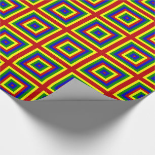 Primärfarben, LAYERED SQUARES GIFT WRAPPING PAPIER Geschenkpapier