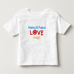 Primärfarben Nana und Papa-Liebe ich Kleinkind T-shirt