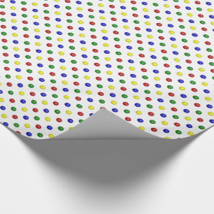 Primärfarben, Polka dots transparentes GIFT WRAP Geschenkpapier