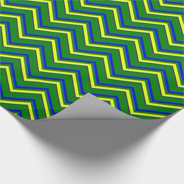 Primärfarben-ZICKZACK 05-Gift-Wrapping-Papier Geschenkpapier (Ecke)