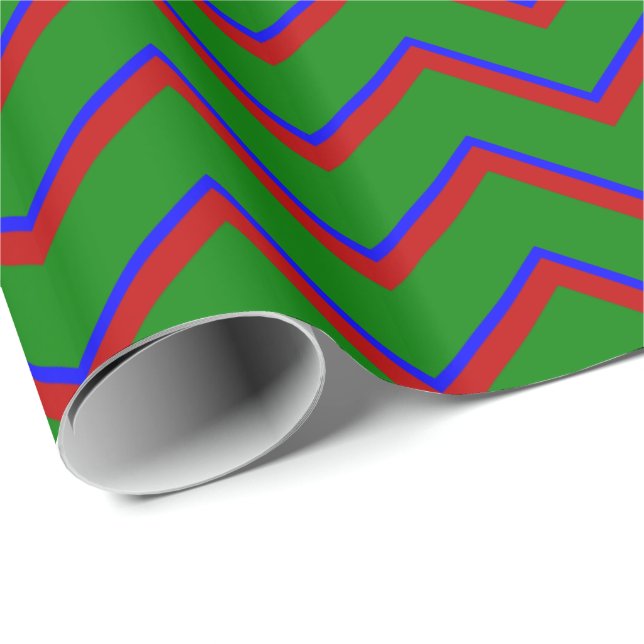 Primärfarben-ZICKZACK 16-Gift-Papier Geschenkpapier (Rolleneckpunkt)