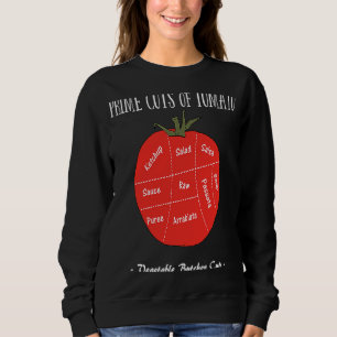 Primärkürzungen Tomato Gemüse Metzger Schneiden Ve Sweatshirt