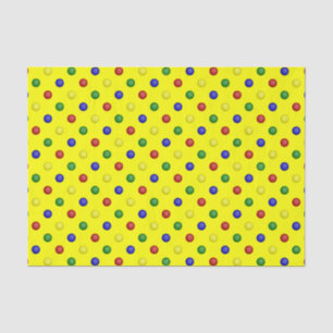 Primärpolka-Punkte,Gelb-GEWEBE-WRAP-PAPIER Seidenpapier