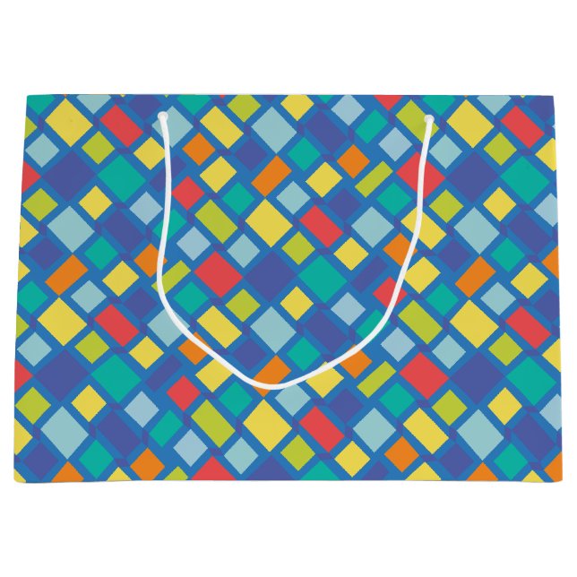 Primary Party Checkerboard Kinder-   Große Geschenktüte (Vorderseite)