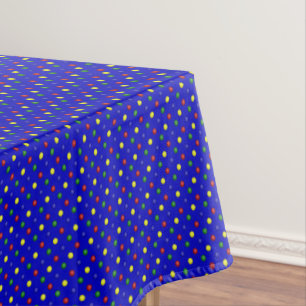 PRIMARY POLKA DOTS BLUE-52x70 TABLECLOTH Tischdecke