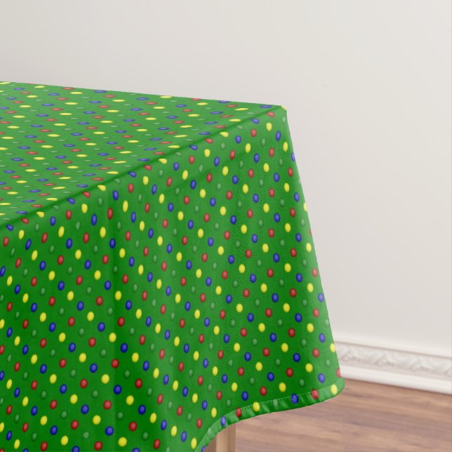 PRIMARY POLKA DOTS GREEN-52x70 TABLECLOTH Tischdecke (Beispiel)