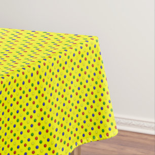 PRIMARY POLKA DOTS YELLOW-52x70 TABLECLOTH Tischdecke
