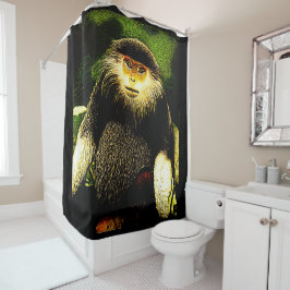 Primat-Modelle: Rotschuh-Douc 01 Duschvorhang