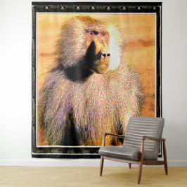 Primat Models: Hamadryas Baboon 01 Wandteppich