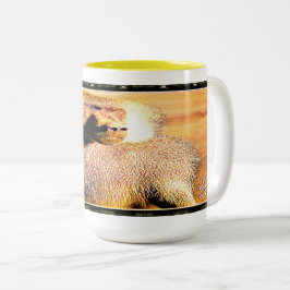 Primat Models: Hamadryas Baboon 01 Zweifarbige Tasse