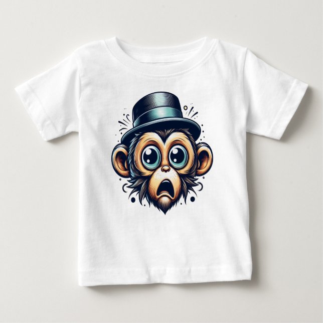 Primate Panic Baby Tee - Monkey Shock Face (Vorderseite)