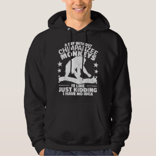 Primate Schimpansenvintag Hoodie