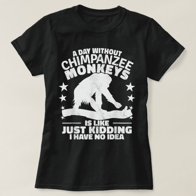 Primate Schimpansenvintag T-Shirt (Design vorne)
