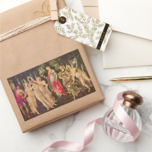 Primavera, Allegorie des Frühlings von Sandro Bott Rechteckiger Aufkleber