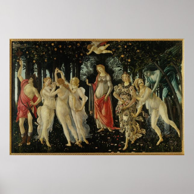 Primavera / Allegory of Spring von Botticelli Poster (Vorne)