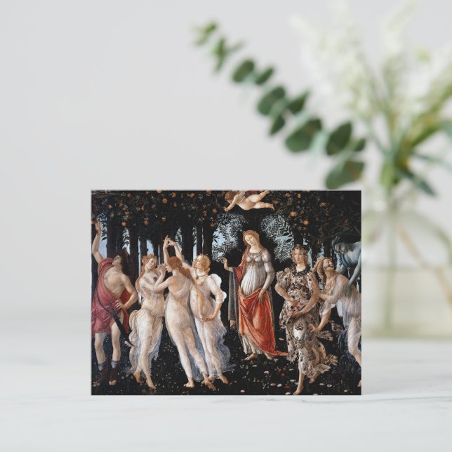 Primavera Botticelli Postkarte (Stehend Vorderseite)