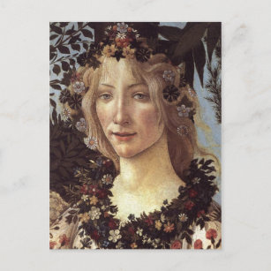 Primavera (Detail - Flora, Göttin des Frühlings) Postkarte