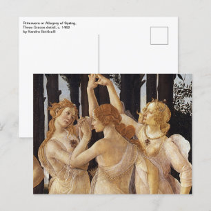 Primavera, Drei Graces von Sandro Botticelli Postkarte