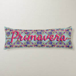 Primavera lila-blaues rosa Muster Seitenschläferkissen