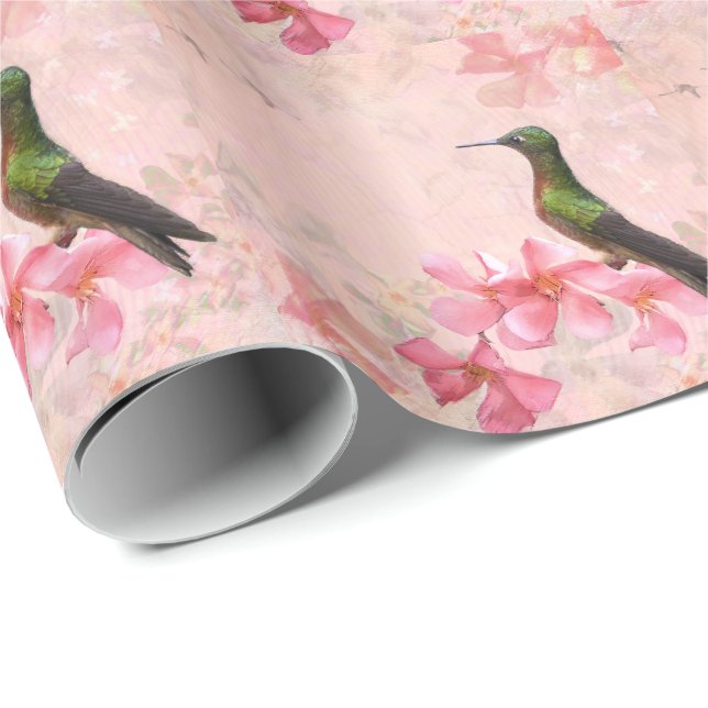 Primavera Rosa Wrapping Paper Geschenkpapier (Rolleneckpunkt)