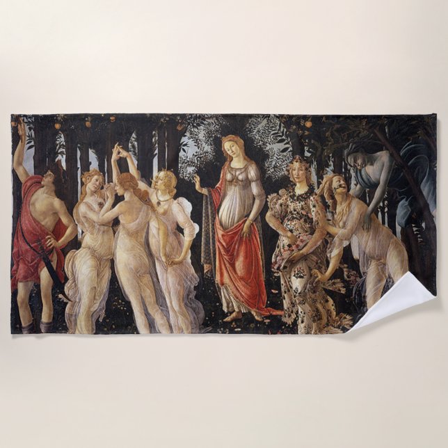 Primavera Sandro Botticelli Strandtuch (Vorderseite)