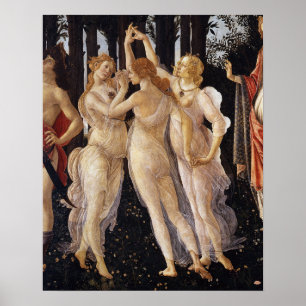 Primavera, Three Graces, von Sandro Botticelli Poster