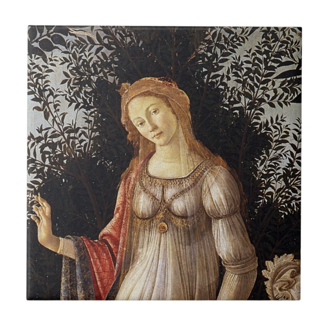 Primavera, Venusdetails von Sandro Botticelli Fliese (Vorderseite)