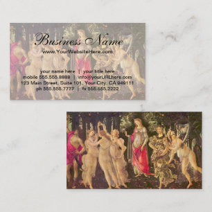 Primavera von Botticelli, Antike Renaissance-Kunst Visitenkarte