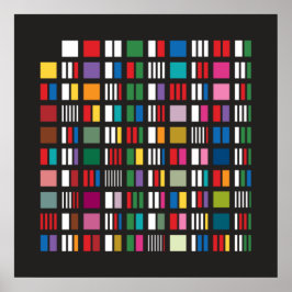 Prime Factor Poster - Schwarz