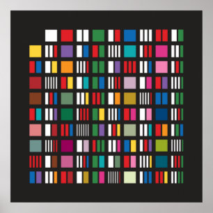 Prime Factor Poster - Schwarz