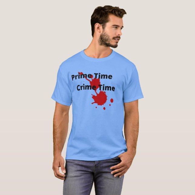 Prime Time Crime Time Men's Basic T - Shirt (Vorne ganz)