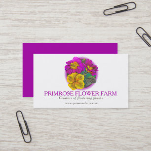 Primel-Blumenfarm-Pflanzenlieferanten-Geschäftskar Visitenkarte