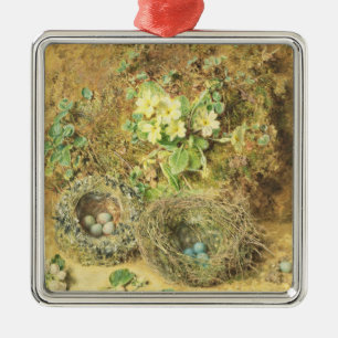Primel-und der Vögel Nester Ornament Aus Metall