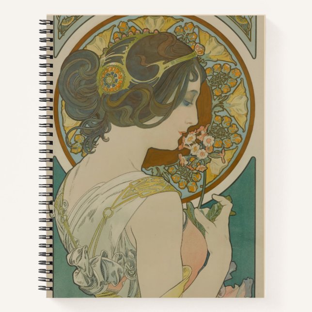 Primel von Alphonse Mucha (1899) Notizbuch (Vorderseite)