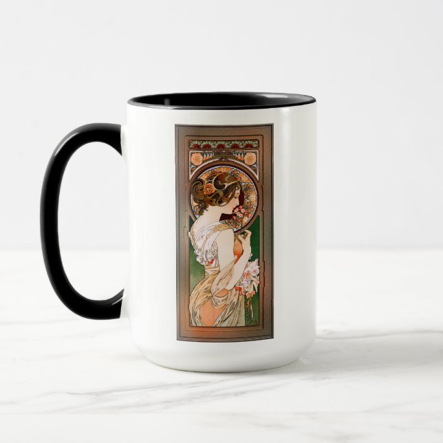 Primel von Alphonse Mucha Tasse (Links)