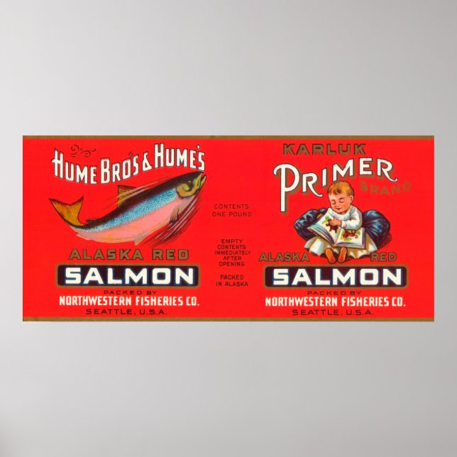 Primer Brand Lachs Label- Seattle, WA Poster (Vorne)
