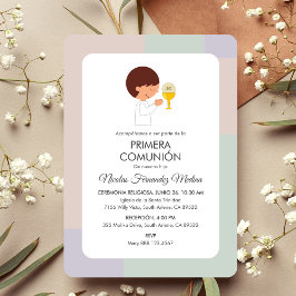 Primera Comunion Spanische Niedliche Jungen Erste  Einladung