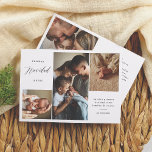 Primera Navidad Juntos Tarjeta Navideña de 4 Fotos Feiertagskarte<br><div class="desc">Esta tarjeta captura la magia de la Navidad en familia. El krankño präsentiert ein tres de sus fotos favoritas en la parte frontal. En la esquina superior izquierda, se Lee "primera navidad juntos". En la esquina inferior derecha, encontrará un saludo personalizado seguido del nombre de su familia. La parte trasera...</div>