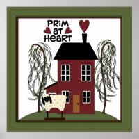 Primitiv im Heart Country Sheep & House Dekor