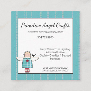 Primitive Angel Country Business Card Quadratische Visitenkarte