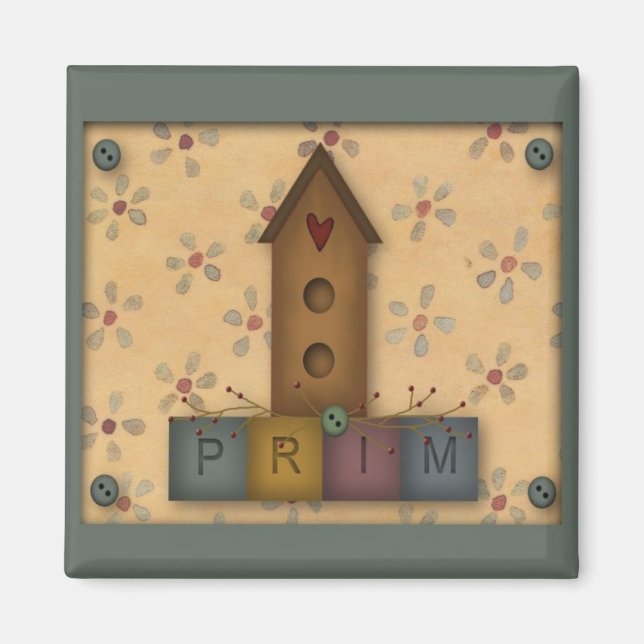 Primitive Birdhouse Magnet (Vorne)