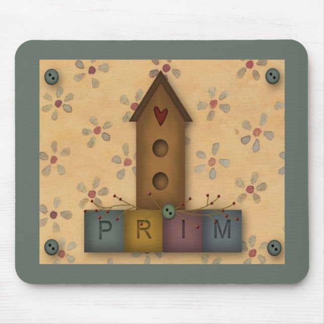 Primitive Birdhouse Mousepad (Vorne)